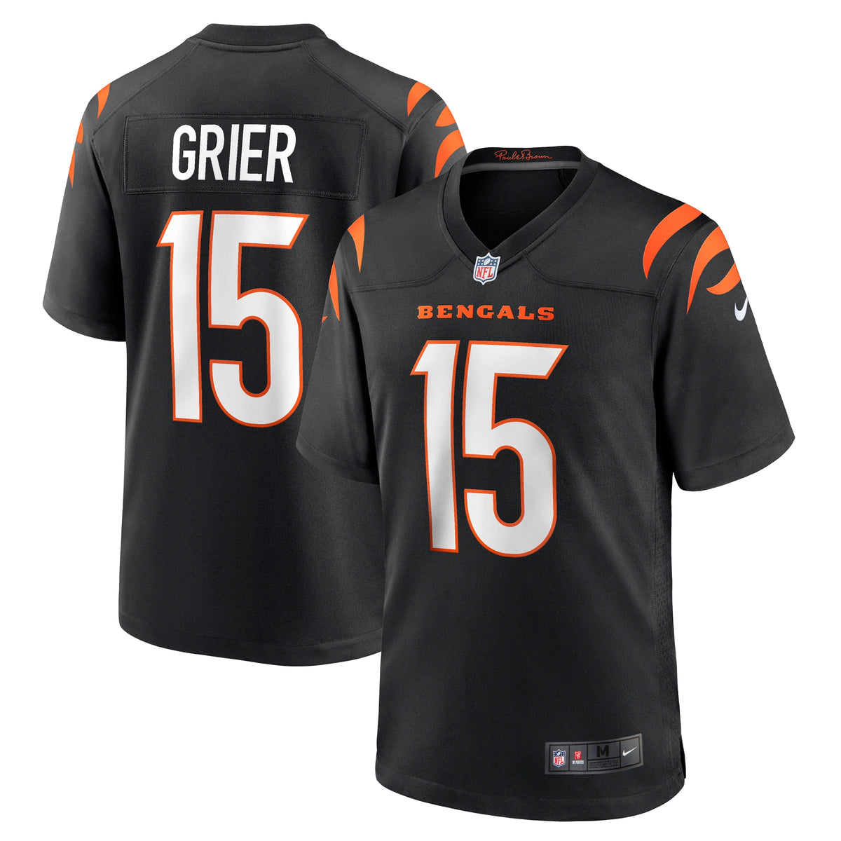 Will Grier Cincinnati Bengals Nike Team Game Jersey    Black
