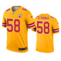 Youth Kansas City Chiefs Derrick Thomas Inverted Legend Jersey   Gold