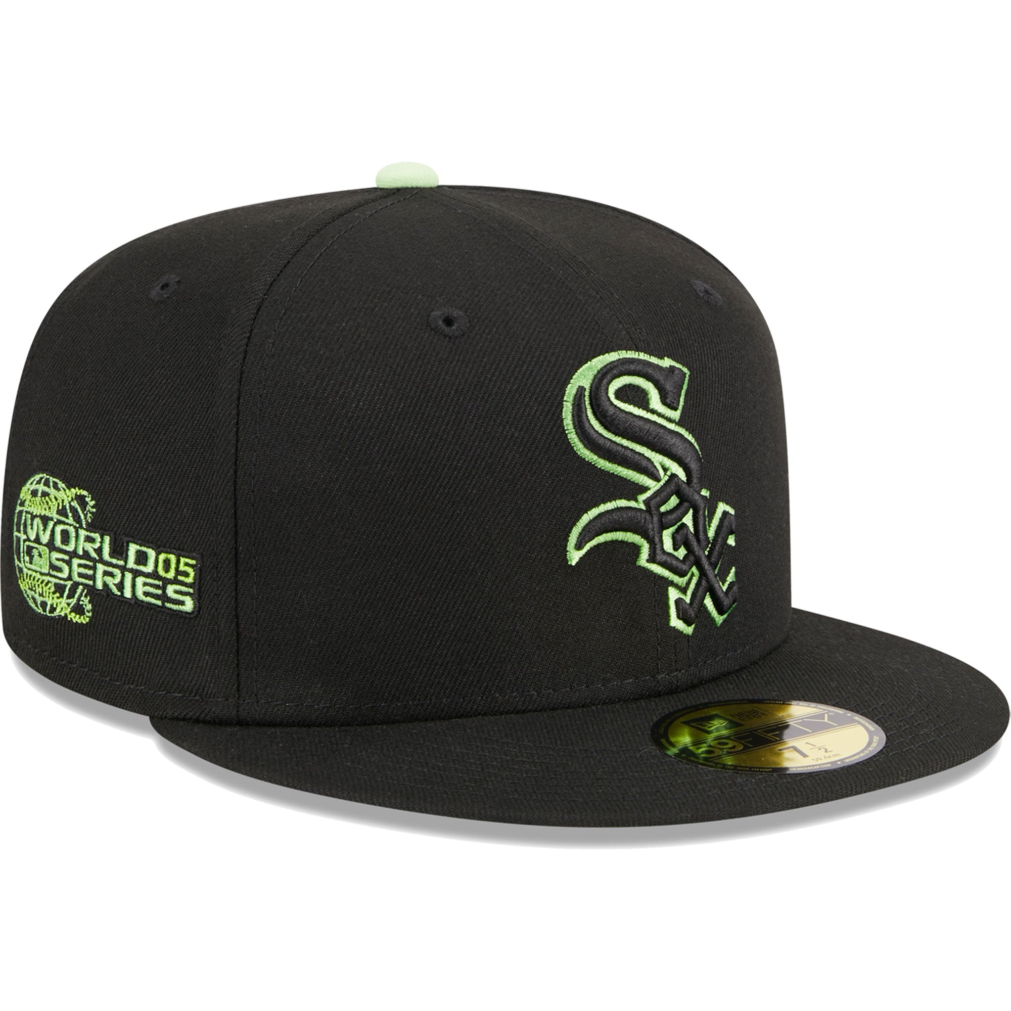 Chicago White Sox New Era Pastel Undervisor 59FIFTY Fitted Hat - Black