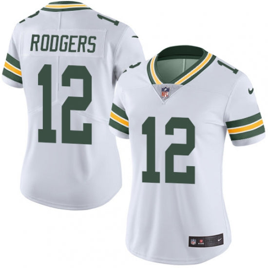 Women s Green Bay Packers Aaron Rodgers Green Limited Player Jersey White