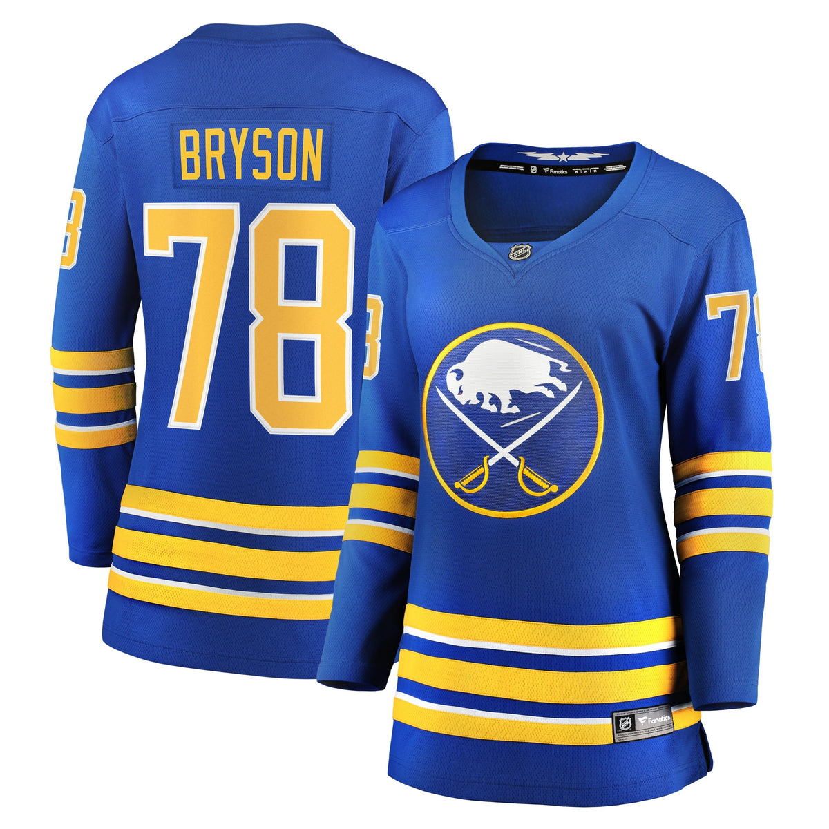 Women's Fanatics Branded Jacob Bryson Royal Buffalo Sabres Home Breakaway Player Jersey