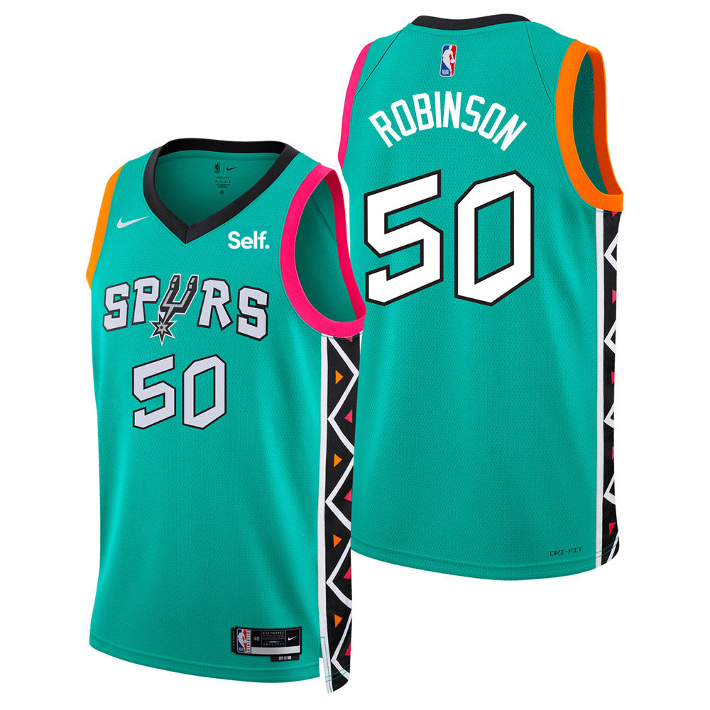 Men's San Antonio Spurs David Robinson City Edition Jersey - Green