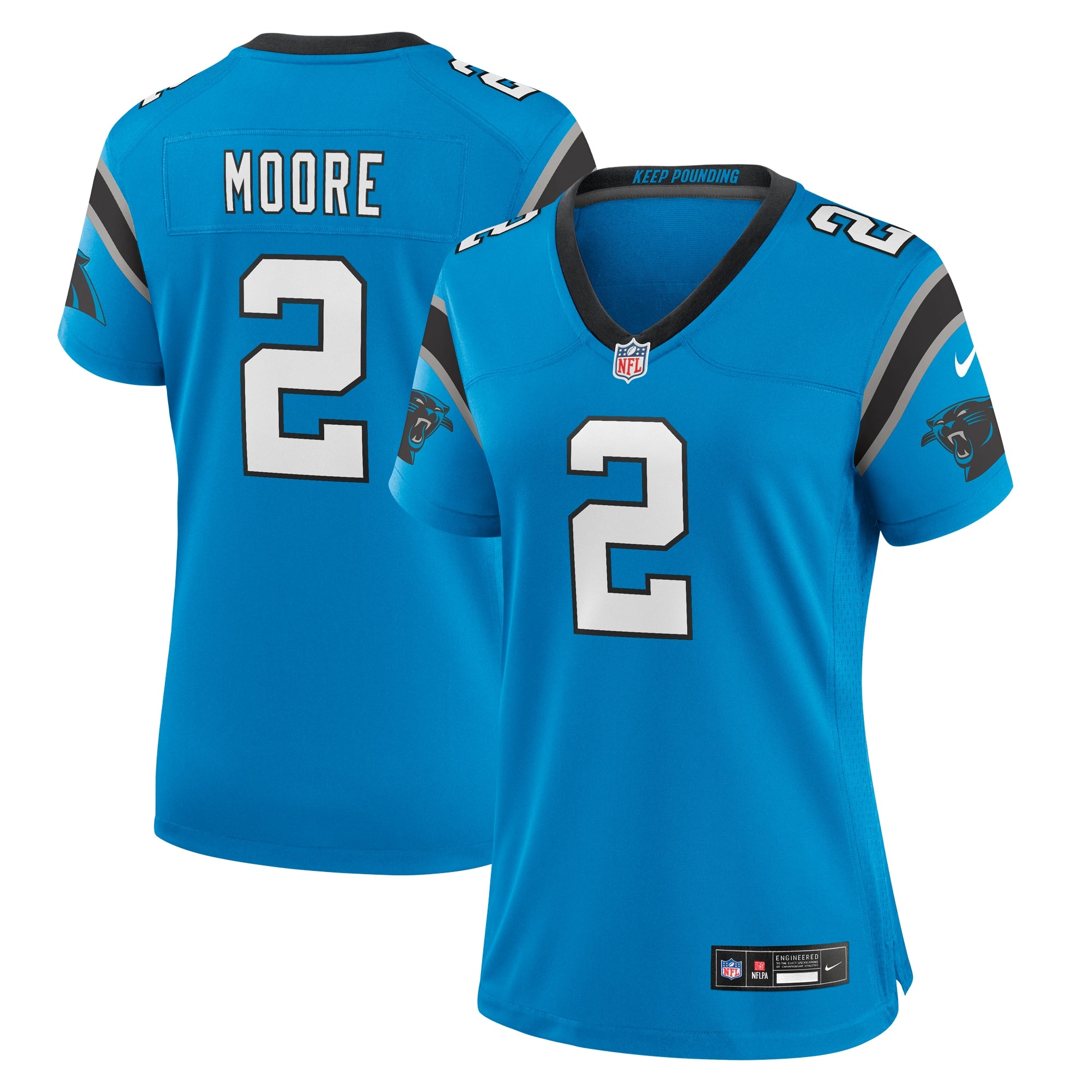 D.J. Moore Carolina Panthers Nike Women s Player Jersey   Blue
