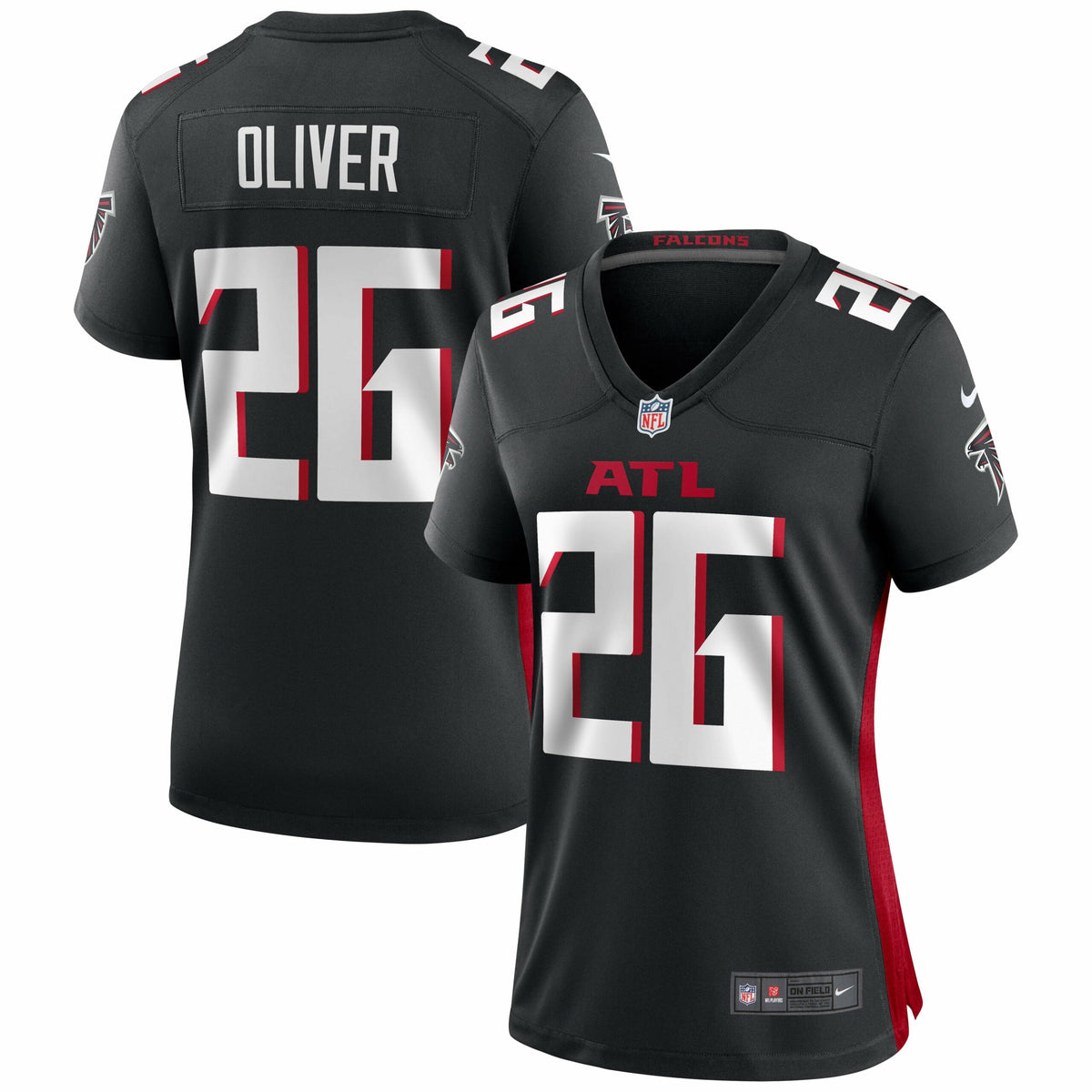 Women s Nike Isaiah Oliver Black Atlanta Falcons Game Jersey