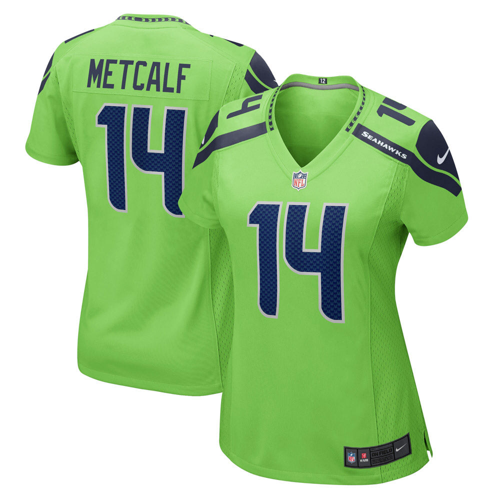 Women s Seattle Seahawks DK Metcalf Game Jersey Neon Green