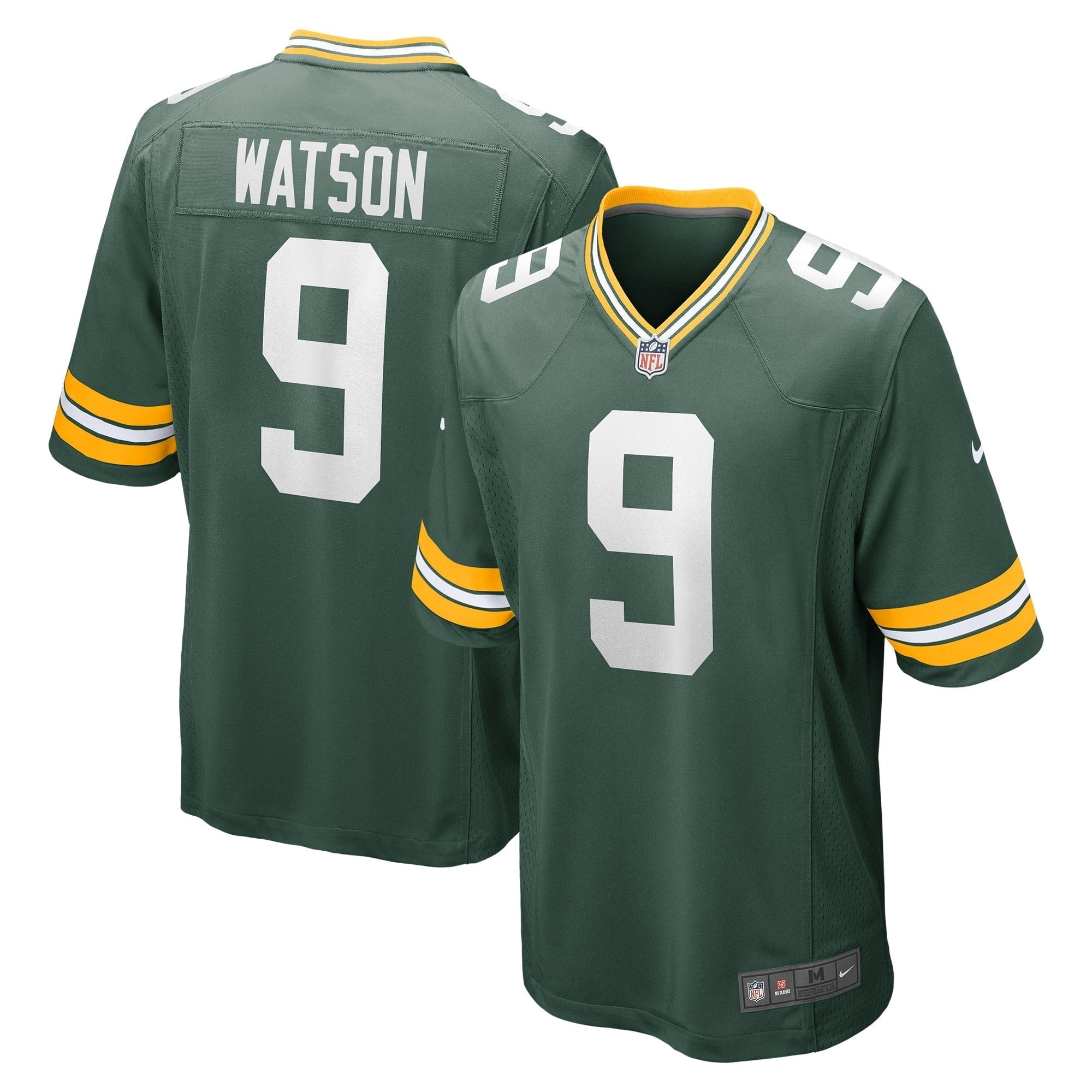 Men s Nike Christian Watson Green Green Bay Packers Game Player Jersey