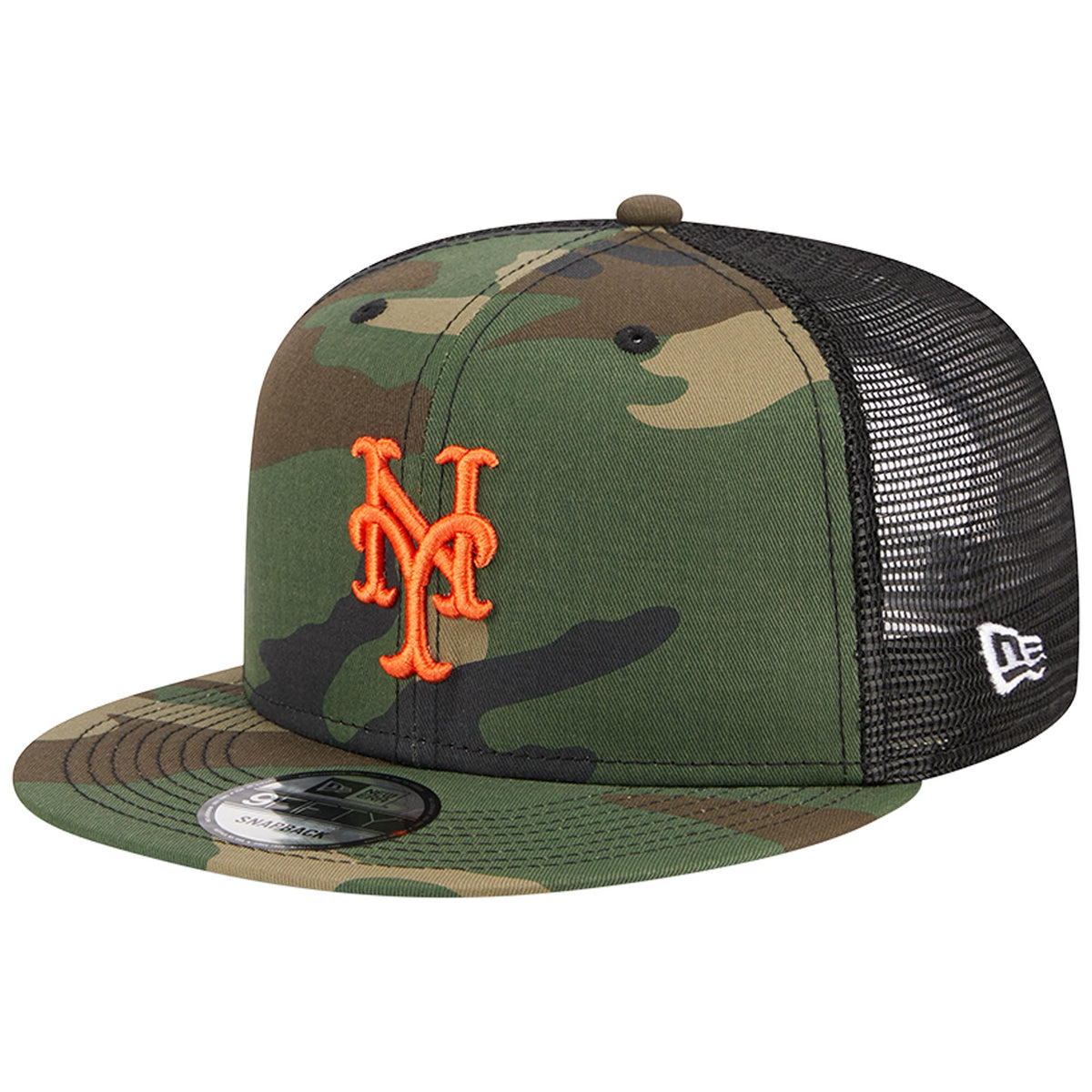 New York Mets New Era Woodland Camo Trucker 9FIFTY Snapback Hat - Camo