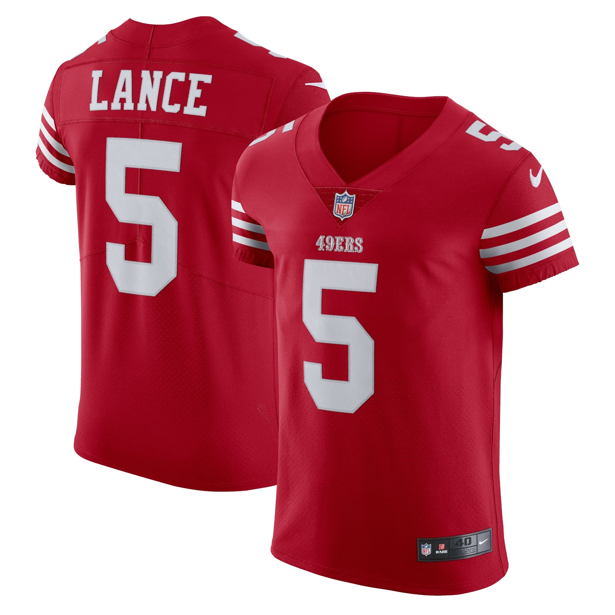 Trey Lance San Francisco 49ers Nike Vapor Elite Jersey   Scarlet