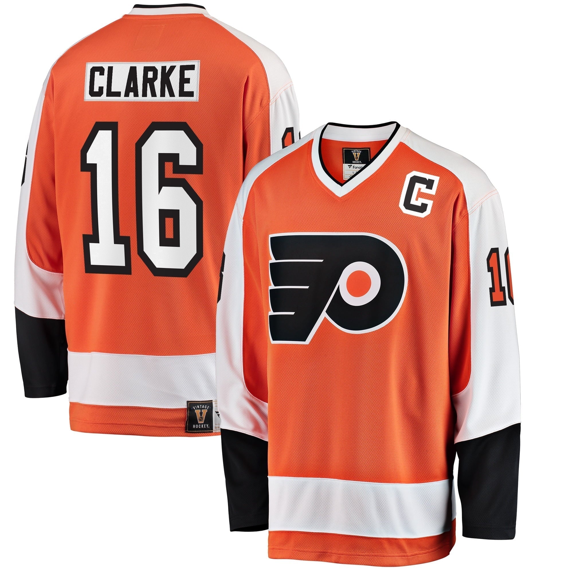 Men's Fanatics Branded Bobby Clarke Orange Philadelphia Flyers Premier Breakaway Retired Player Jersey
