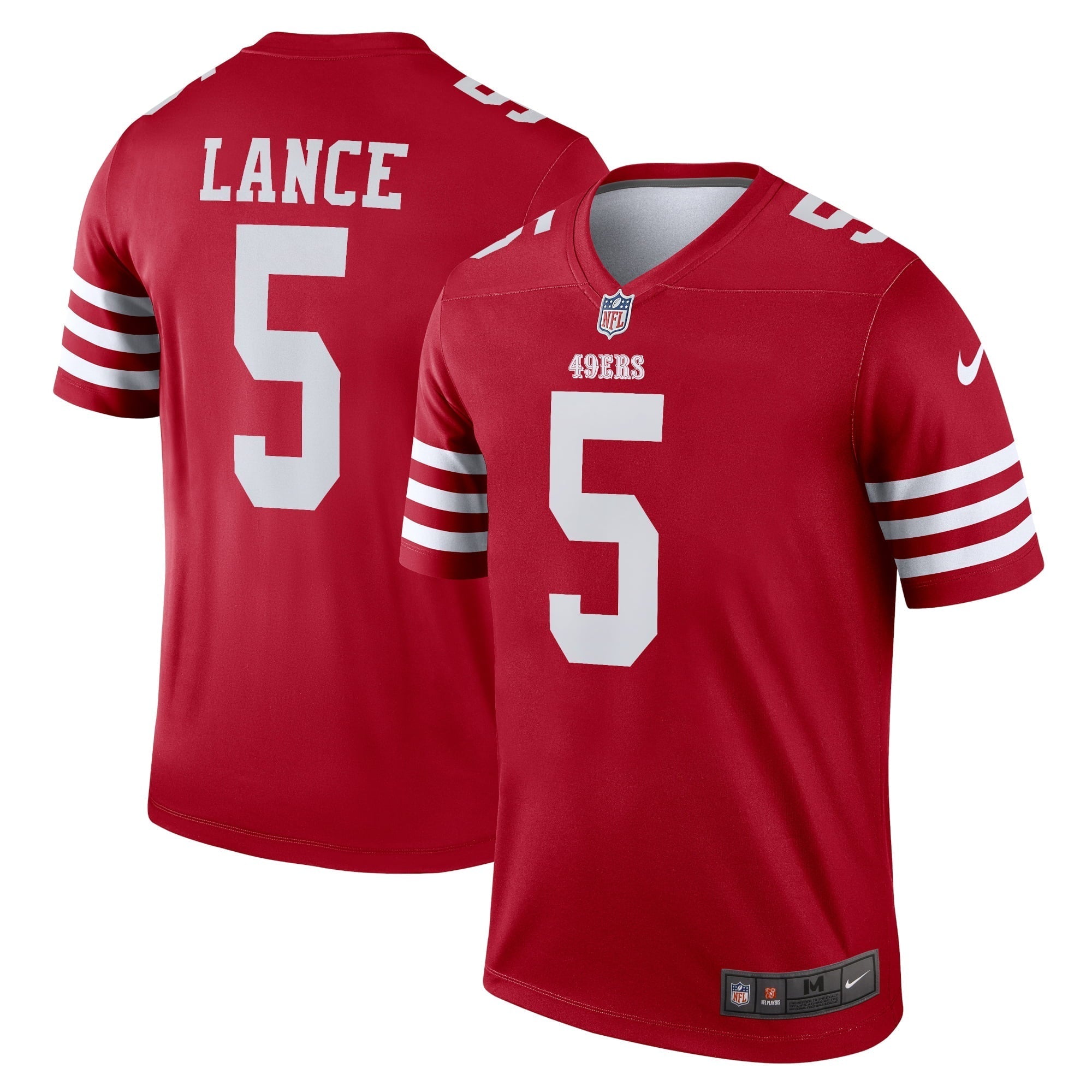 Men s Nike Trey Lance Scarlet San Francisco 49ers Legend Jersey