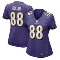 Women s Nike Charlie Kolar Purple Baltimore Ravens Player Game Jersey