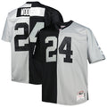 Charles Woodson Las Vegas Raiders Mitchell   Ness Big   Tall Split Legacy Retired Player Replica Jersey   Black/Silver