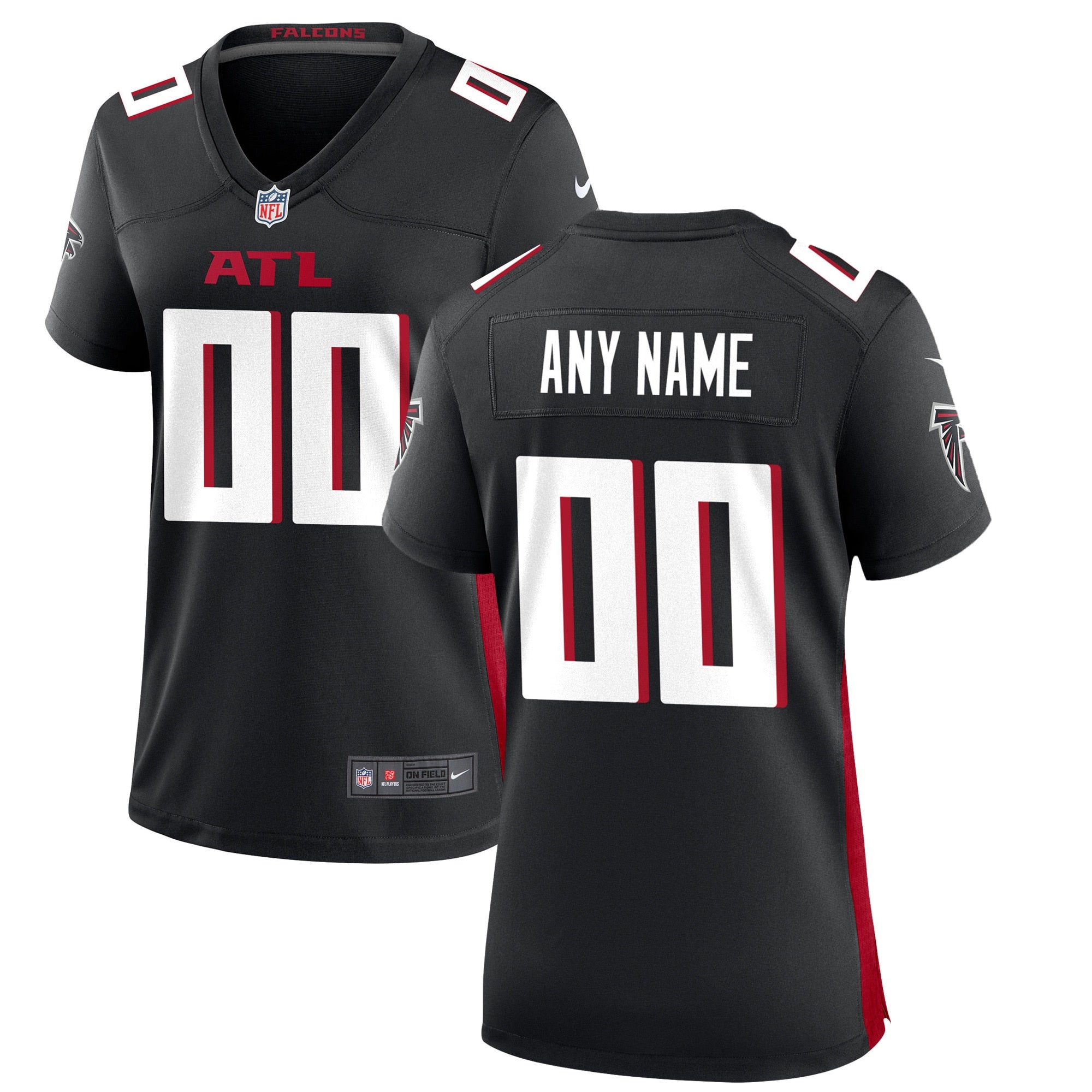 Nike Atlanta Falcons Women s Custom Game Jersey   Black