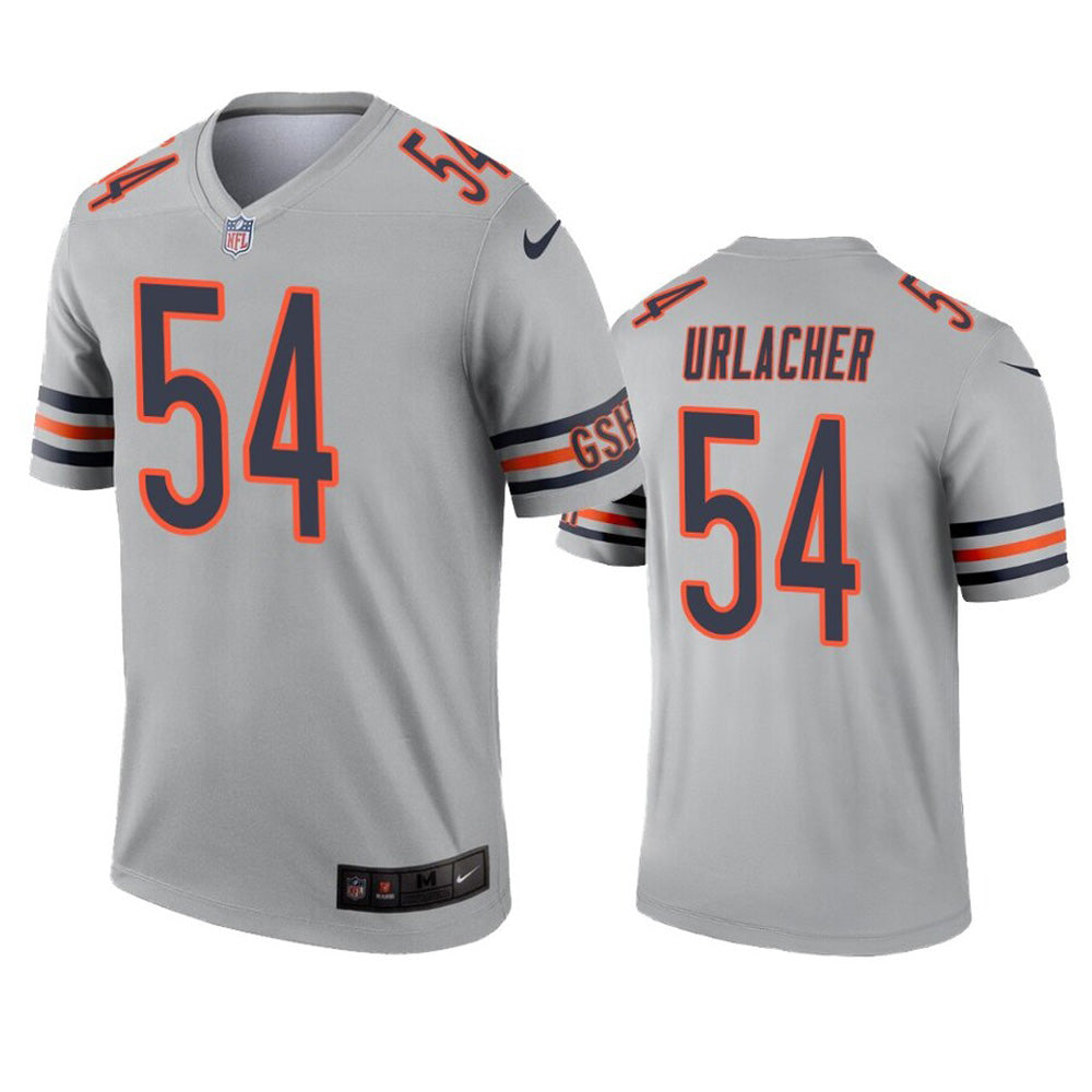 Men s Chicago Bears Brian Urlacher Inverted Legend Jersey   Silver