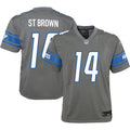 Amon-Ra St. Brown Detroit Lions Nike Youth Game Jersey   Silver