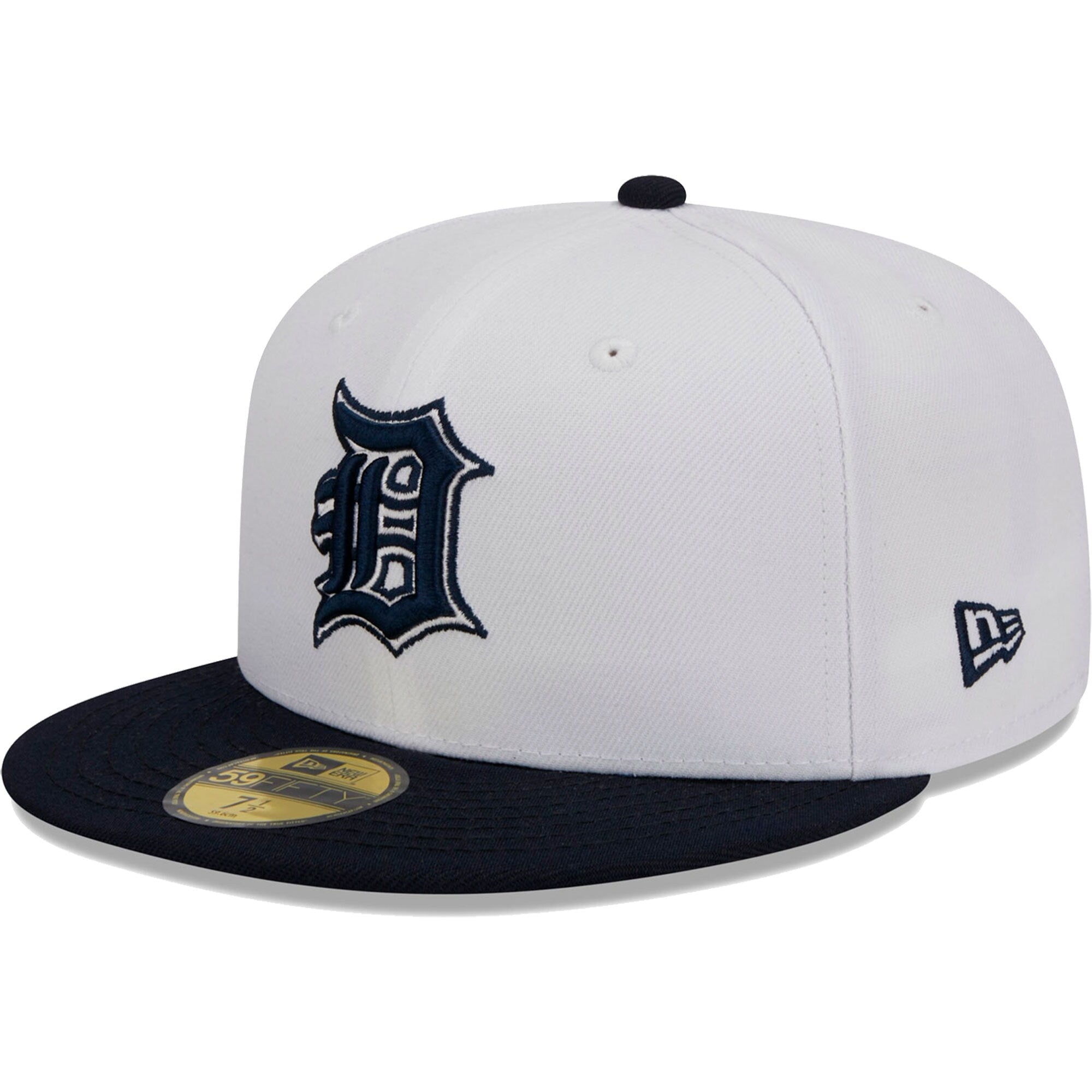 Detroit Tigers New Era Optic 59FIFTY Fitted Hat - White/Navy