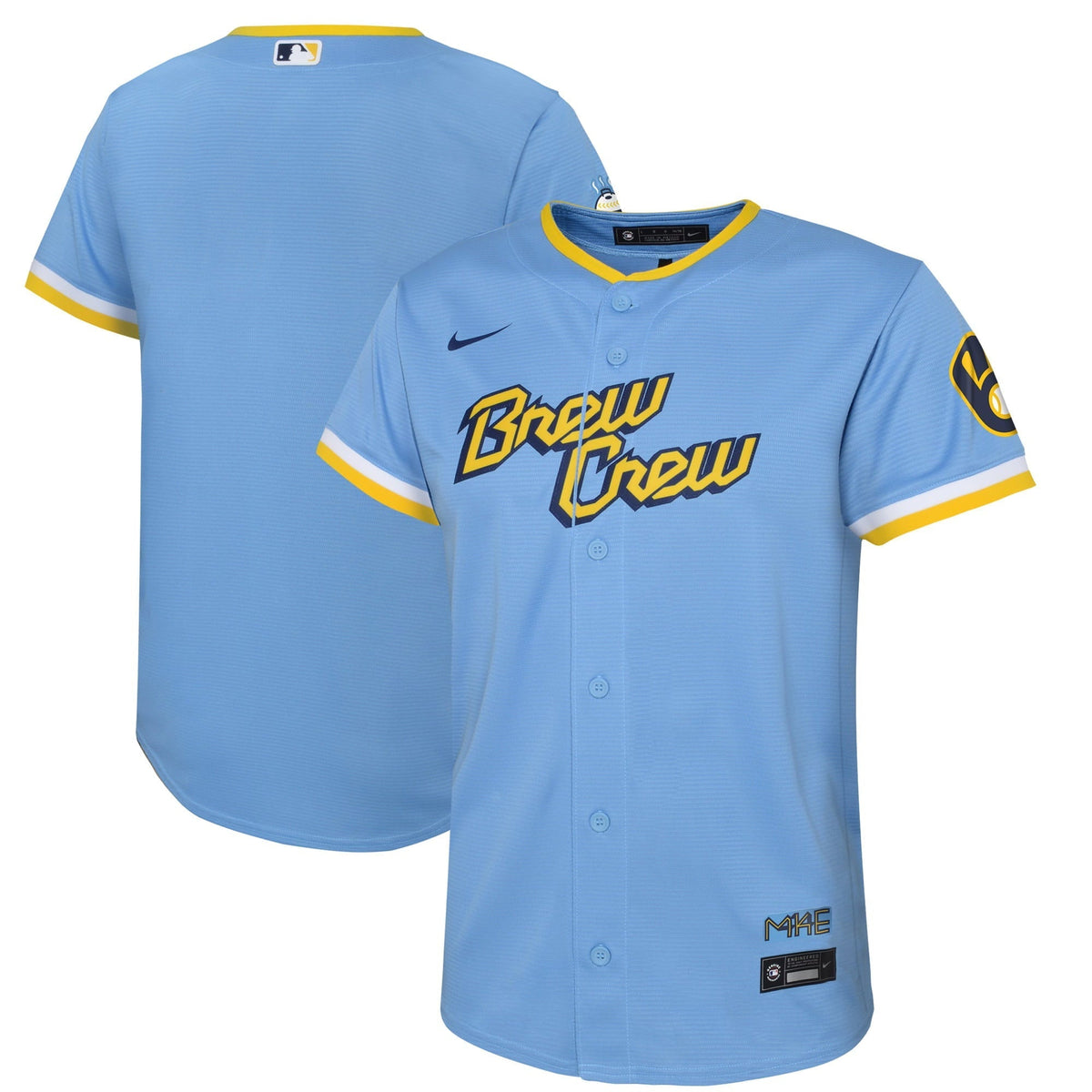 Youth Nike Powder Blue Milwaukee Brewers 2022 City Connect Replica Team Jersey
