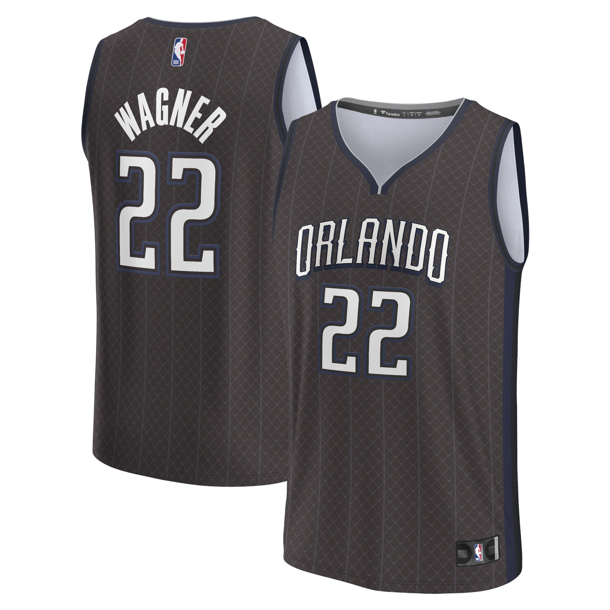 Men's Fanatics Branded Franz Wagner Black Orlando Magic 2022/23 Fastbreak Jersey - City Edition