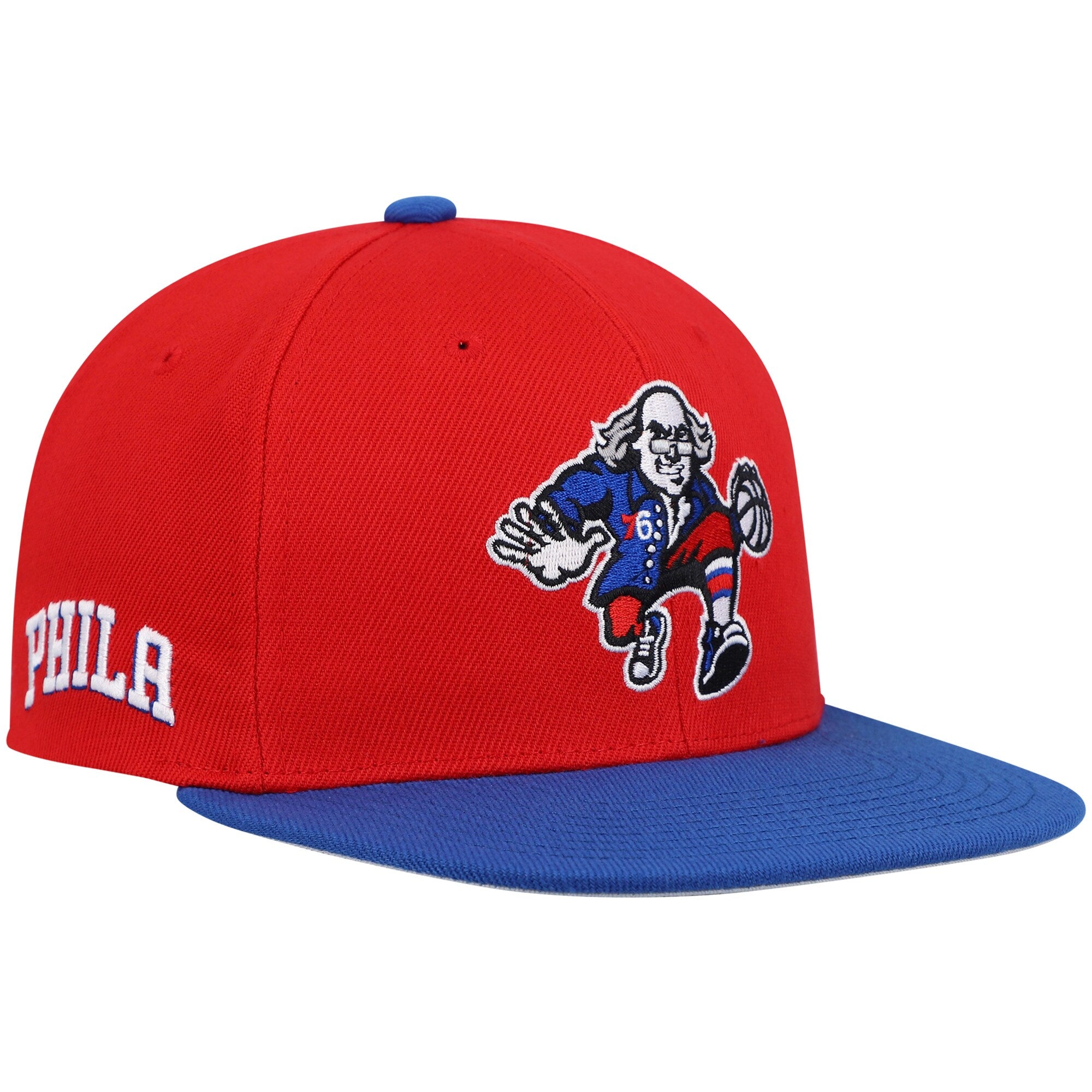 Philadelphia 76ers Mitchell & Ness Core Side Snapback Hat - Red