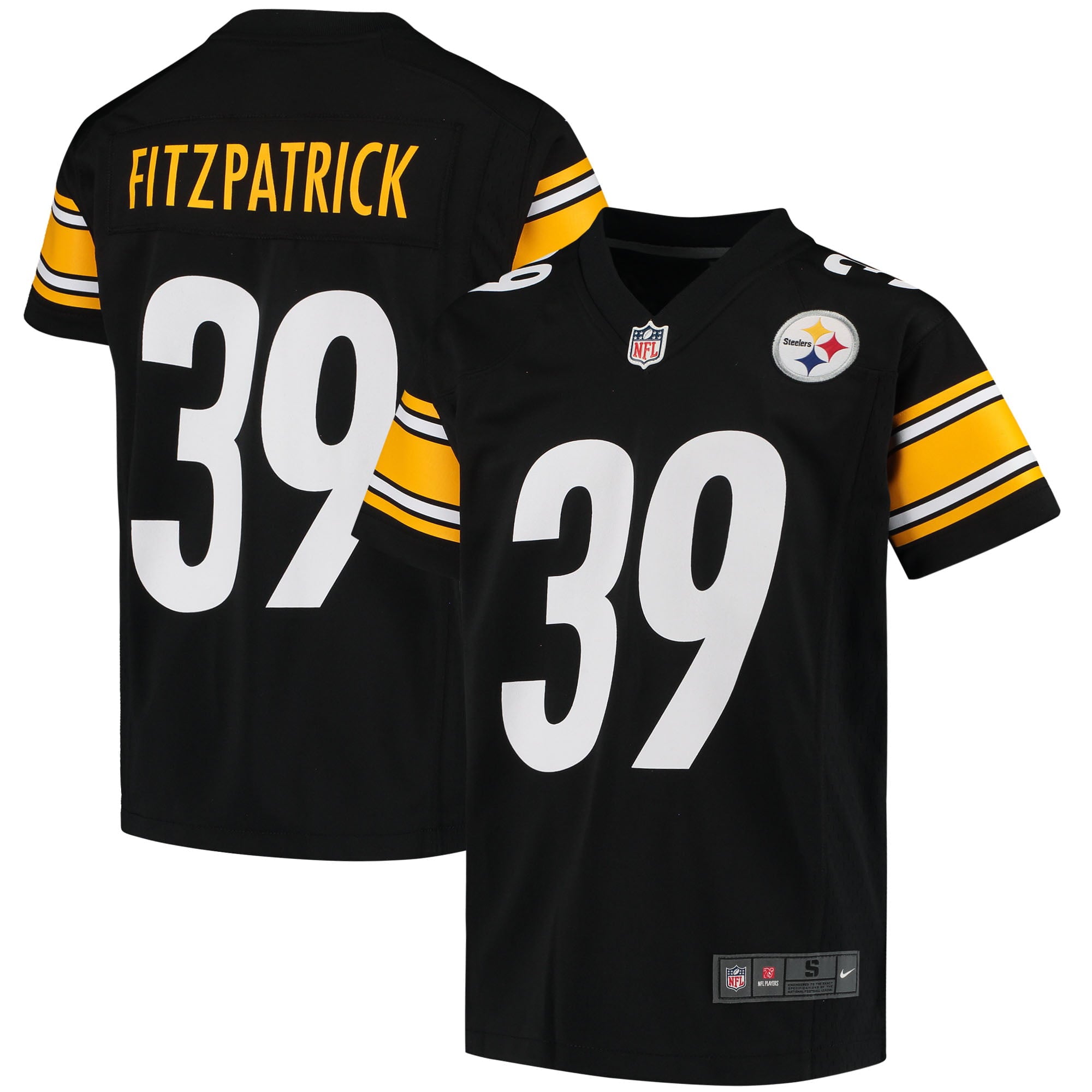 Youth Nike Minkah Fitzpatrick Black Pittsburgh Steelers Game Jersey