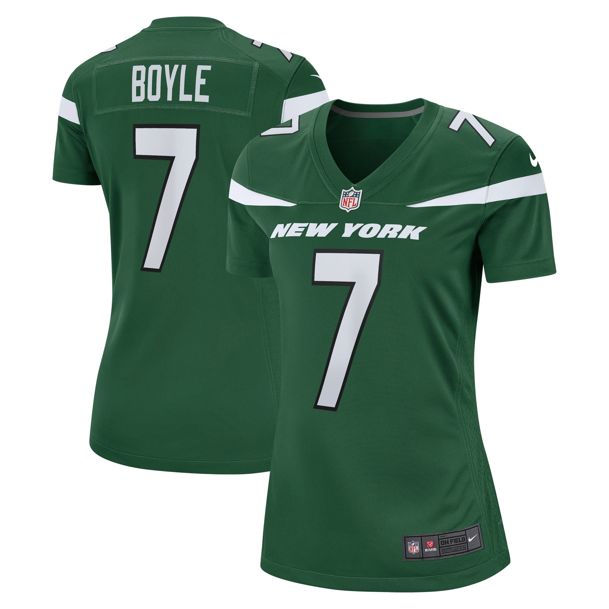 Tim Boyle New York Jets Nike Women s Game Jersey   Gotham Green