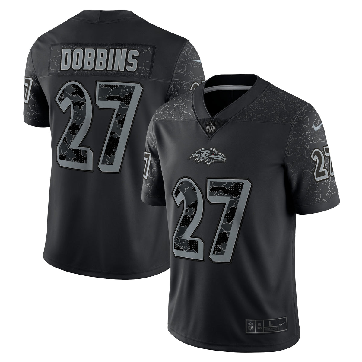 J.K. Dobbins Baltimore Ravens Nike RFLCTV Limited Jersey   Black