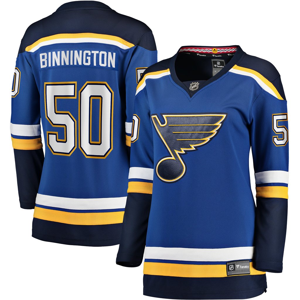 Jordans Binnington St. Louis Blues Fanatics Branded Women's Home Premier Breakaway Player Jersey - Royal