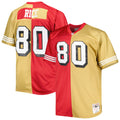 Jerry Rice San Francisco 49ers Mitchell   Ness Big   Tall Split Legacy Retired Player Replica Jersey   Scarlet/Gold
