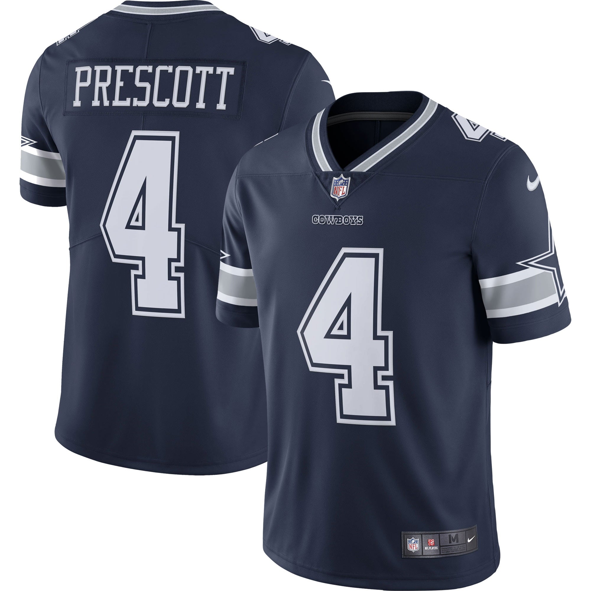 Men s Nike Dak Prescott Navy Dallas Cowboys Vapor Limited Player Jersey