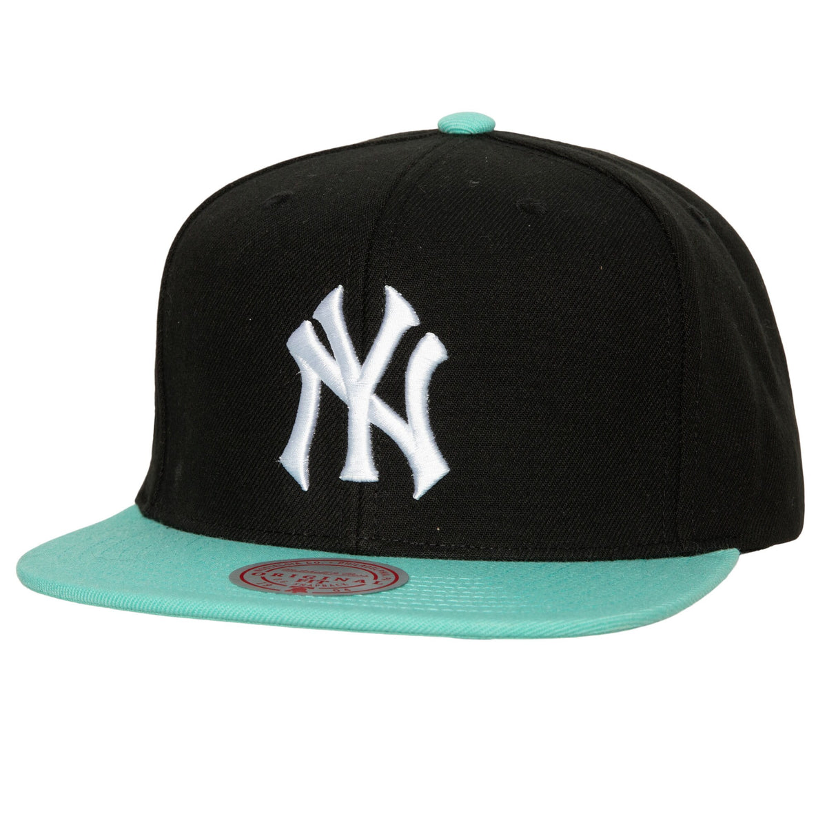 New York Yankees Mitchell & Ness Hometown Snapback Hat - Black/Teal
