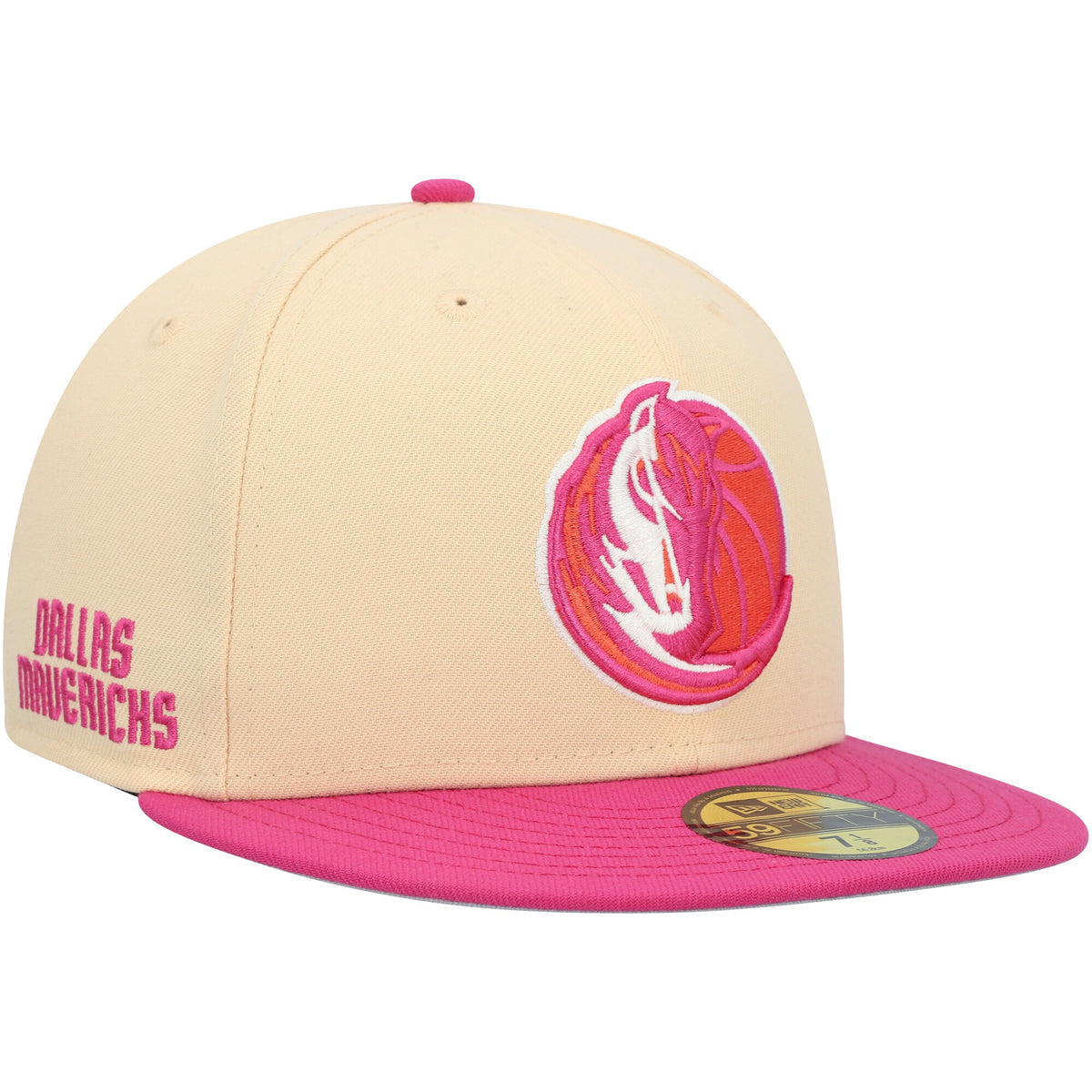 Dallas Mavericks New Era Passion Mango 59FIFTY Fitted Hat - Orange/Pink