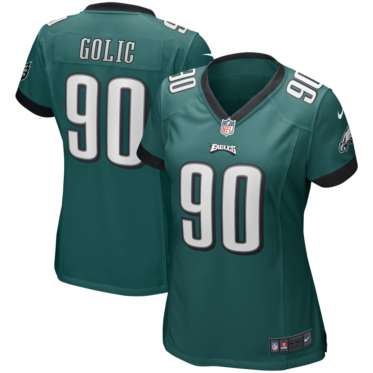 Women s Nike Mike Golic Midnight Green Philadelphia Eagles Game Retired Player Jersey