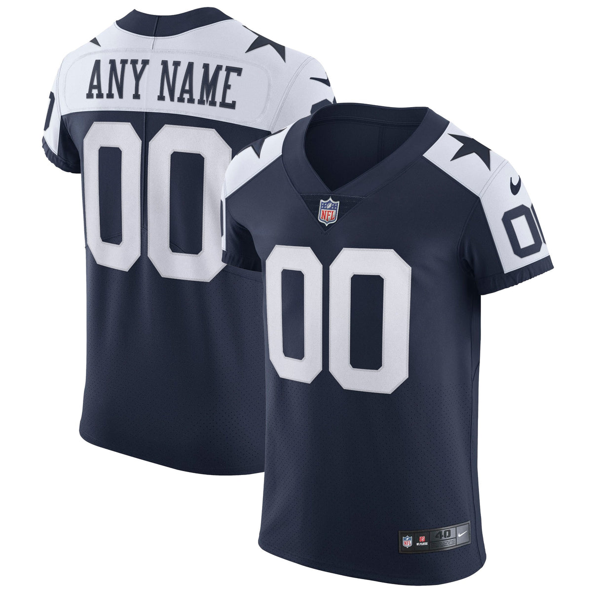 Dallas Cowboys Nike Alternate Vapor Elite Custom Jersey   Navy