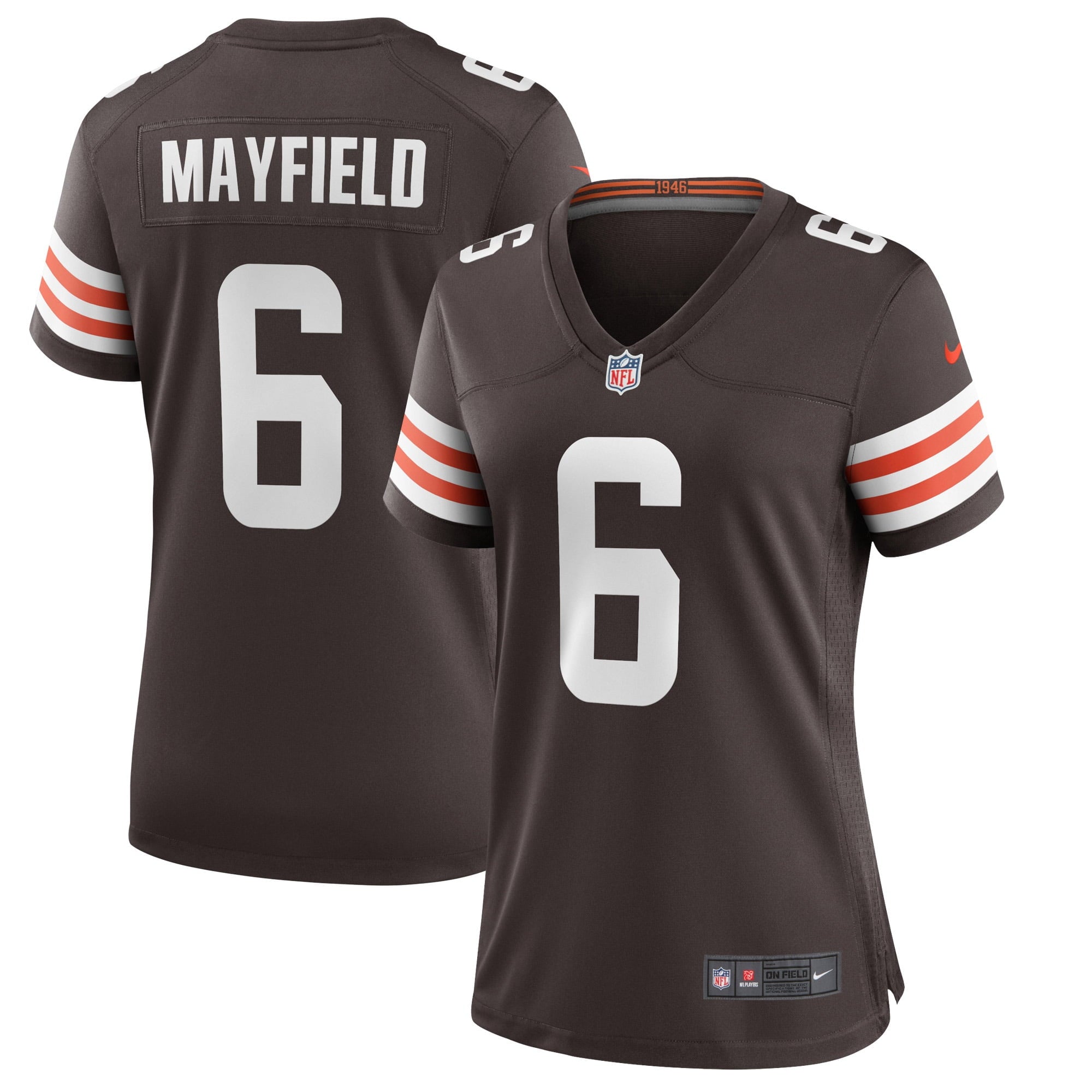 Women s Nike Baker Mayfield Brown Cleveland Browns Game Player Jersey