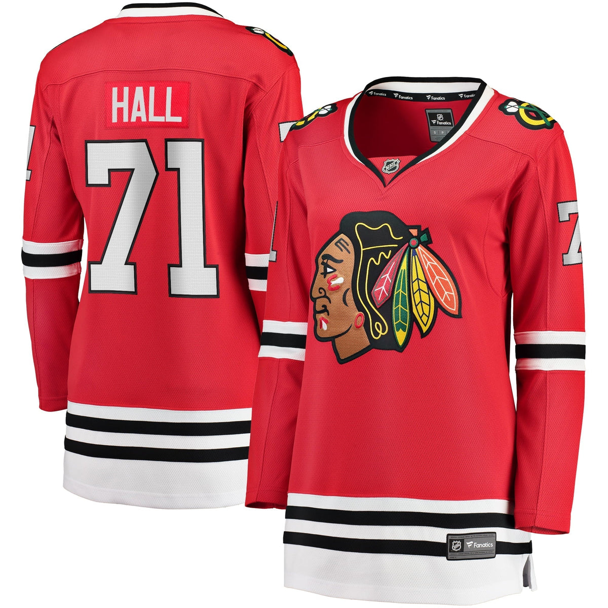 Women's Fanatics Branded Taylor Hall Red Chicago Blackhawks Home Breakaway Player Jersey