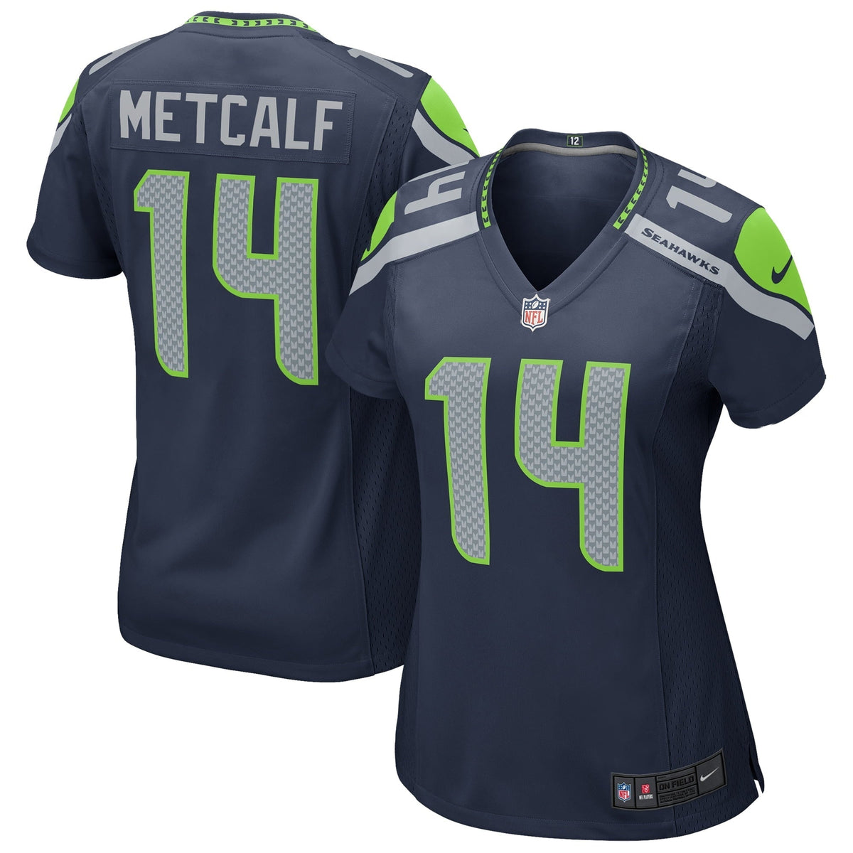 Women s Nike DK Metcalf Navy Seattle Seahawks Game Jersey