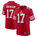 Men s Nike Josh Johnson Scarlet San Francisco 49ers Home Game Player Jersey