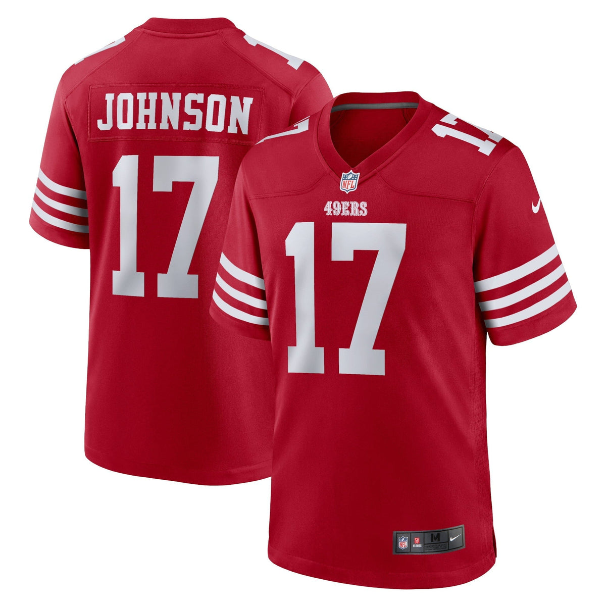 Men s Nike Josh Johnson Scarlet San Francisco 49ers Home Game Player Jersey