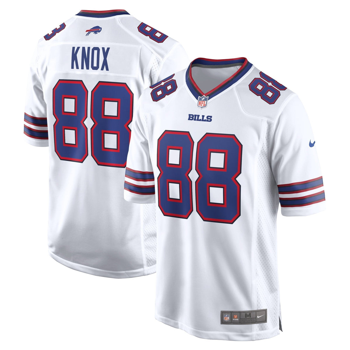 Men s Nike Dawson Knox White Buffalo Bills Away Game Player Jersey