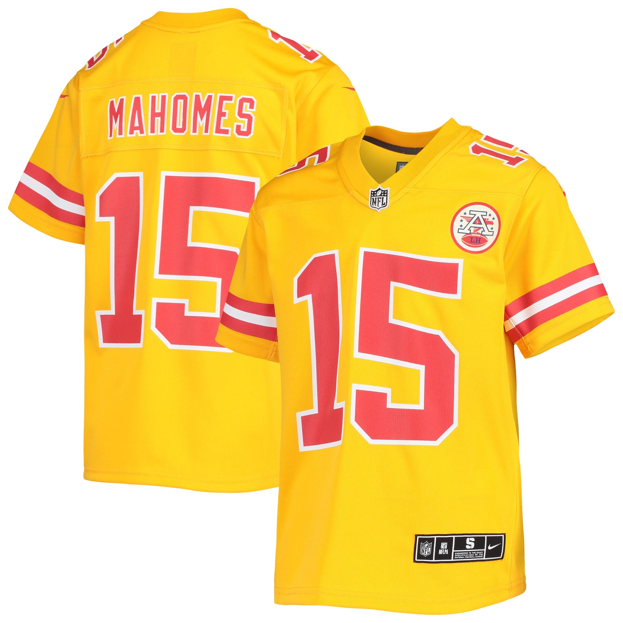 Patrick Mahomes Kansas City Chiefs Nike Youth Inverted Team Game Jersey   Gold