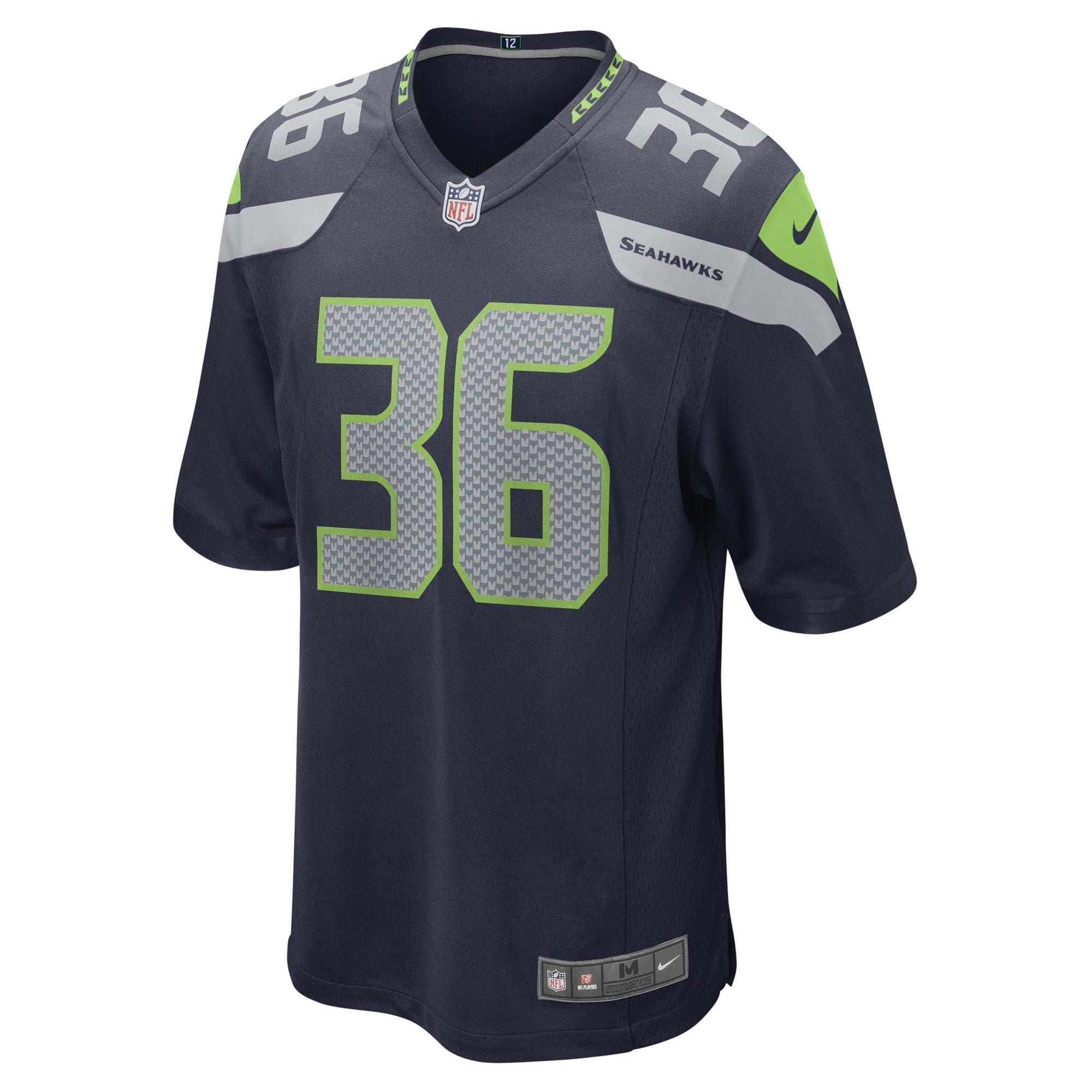 Men s Nike Darwin Thompson College Navy Seattle Seahawks Game Player Jersey