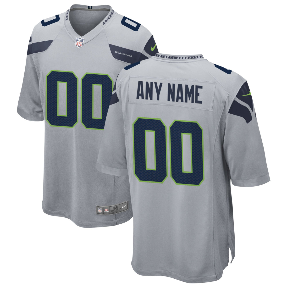 Seattle Seahawks Nike Alternate Custom Game Jersey Gray