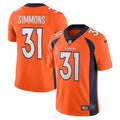 Justin Simmons Denver Broncos Nike Vapor Limited Jersey   Orange