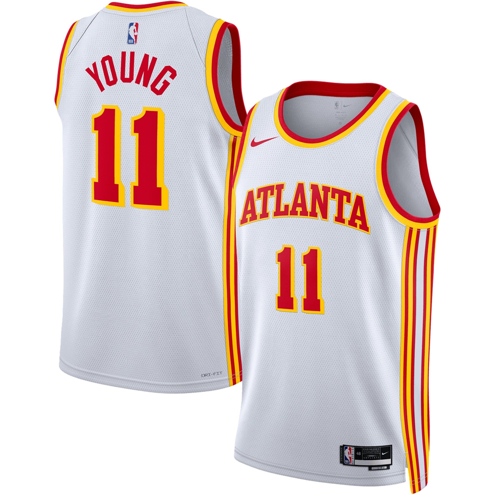 Trae Young Atlanta Hawks, NBA Jerseys Nike Unisex Swingman Jersey - Association Edition - White