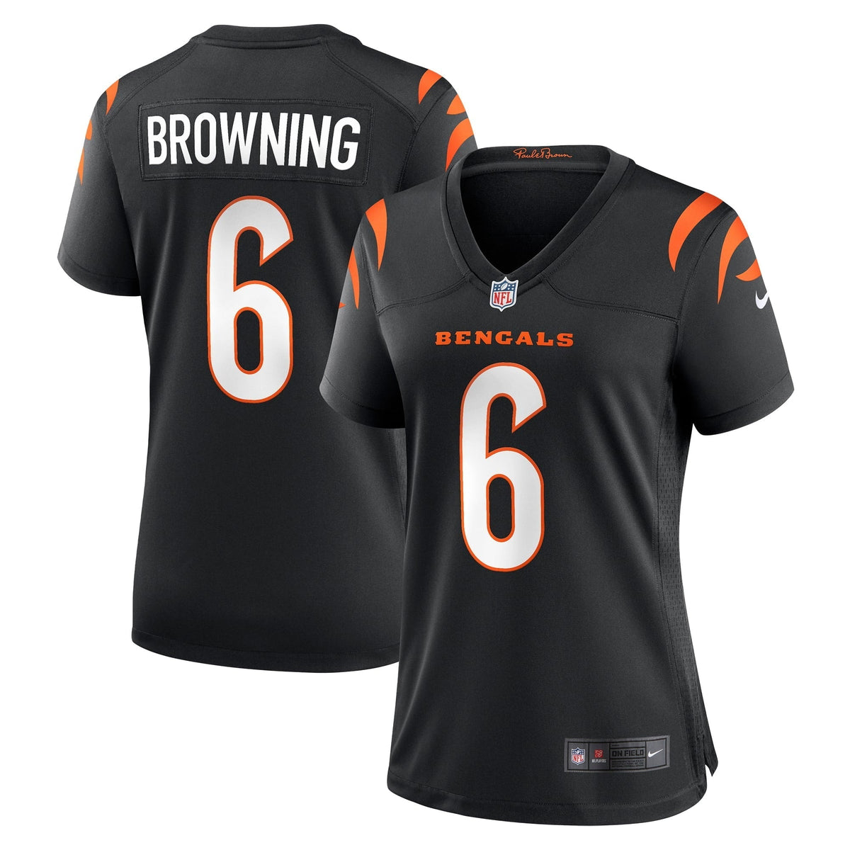 Women s Nike Jake Browning Black Cincinnati Bengals Game Jersey