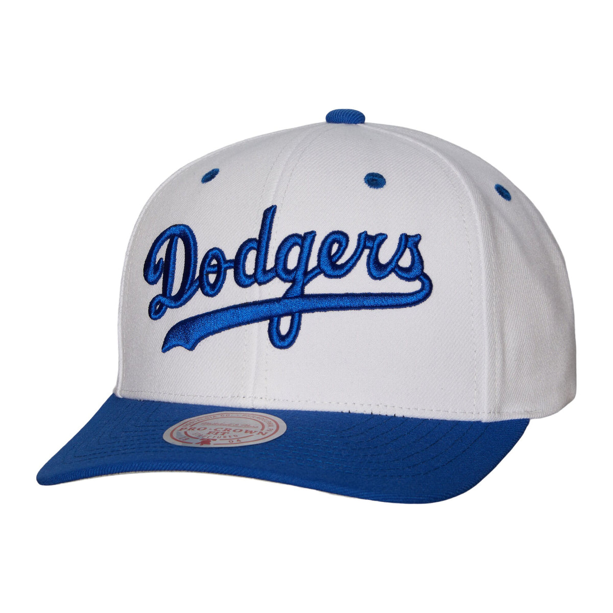 Los Angeles Dodgers Mitchell & Ness Cooperstown Collection Pro Crown Snapback Hat - White