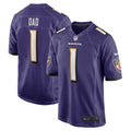 Number 1 Dad Baltimore Ravens Nike Game Jersey   Purple