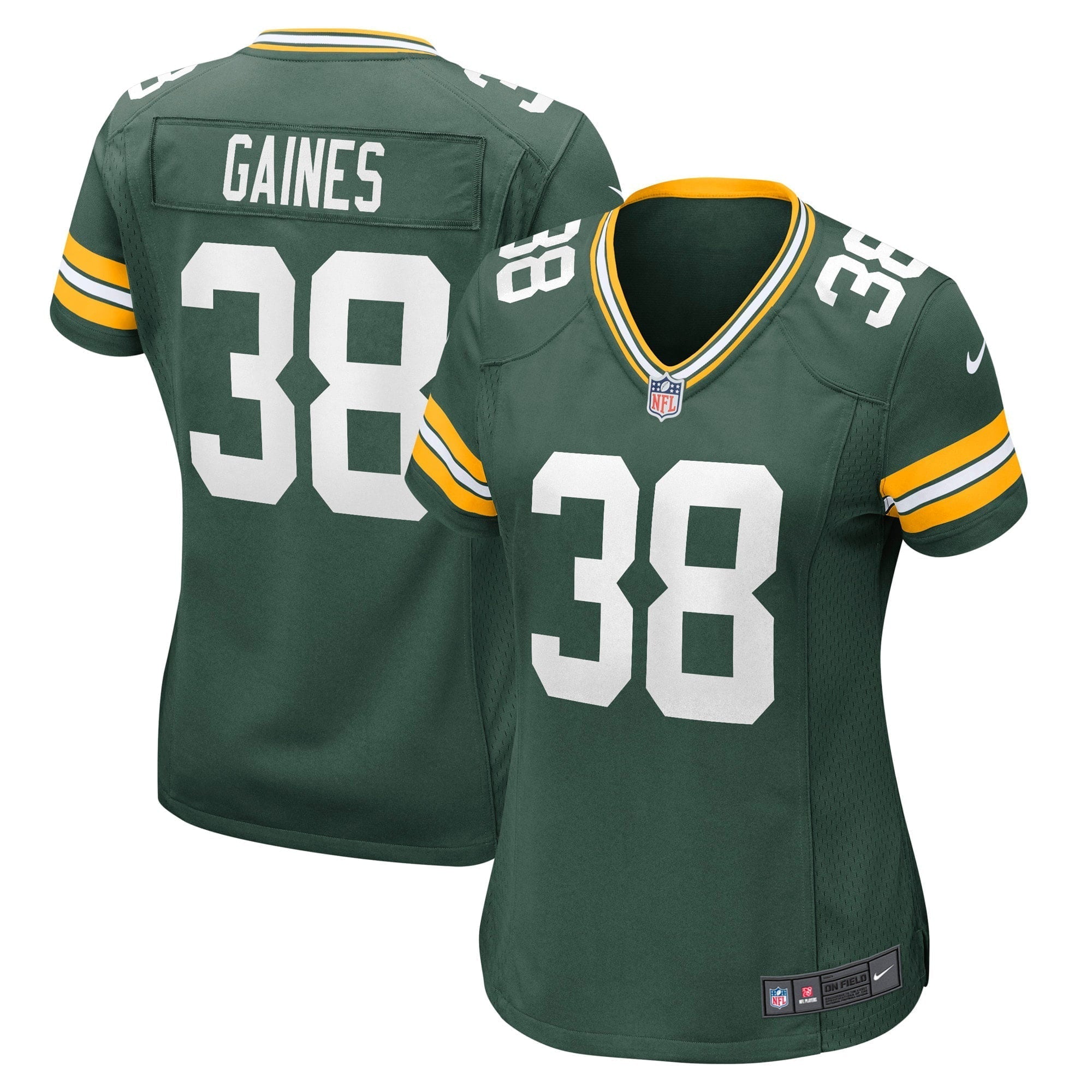 Women s Nike Innis Gaines Green Green Bay Packers Game Jersey