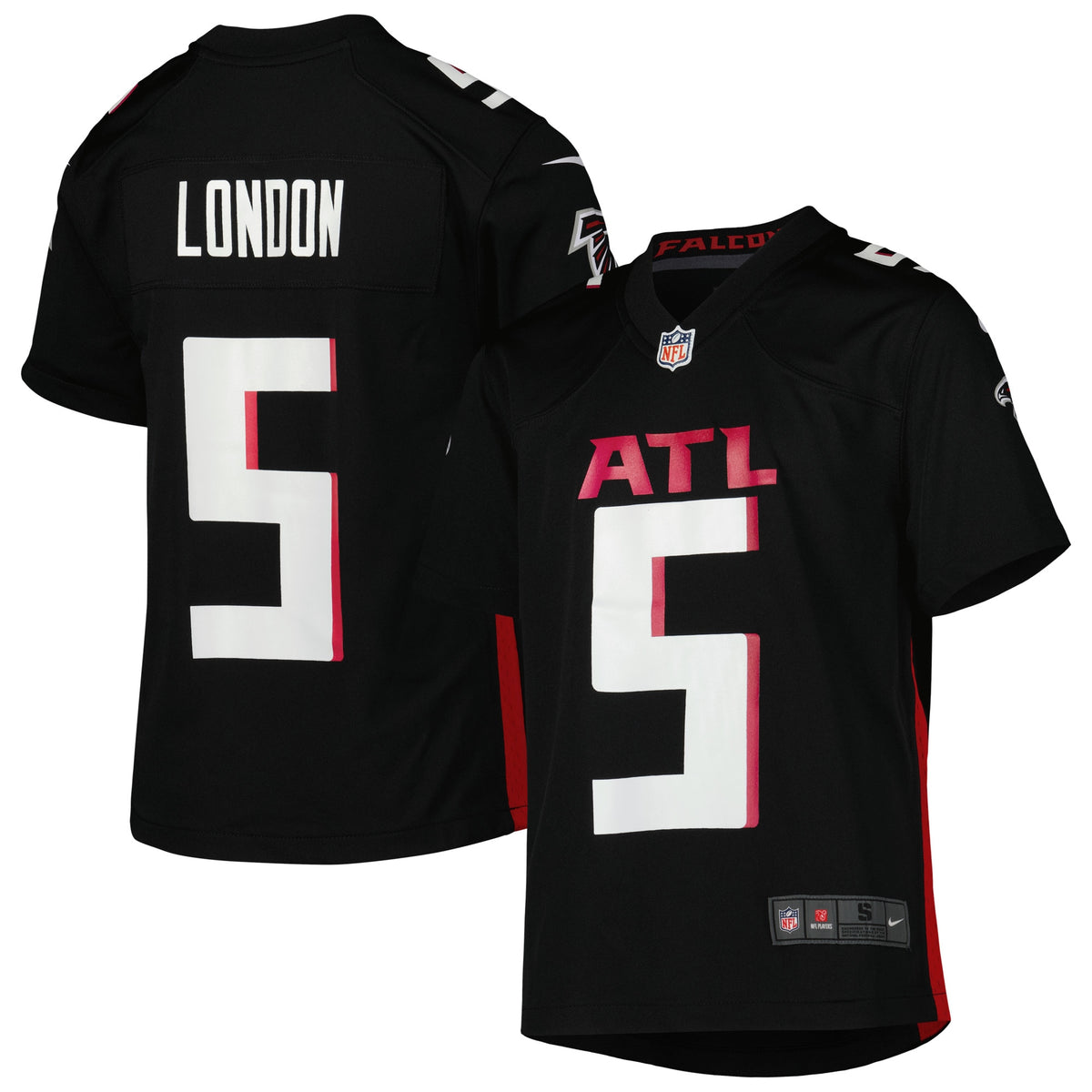 Drake London Atlanta Falcons Nike Youth Game Jersey   Black