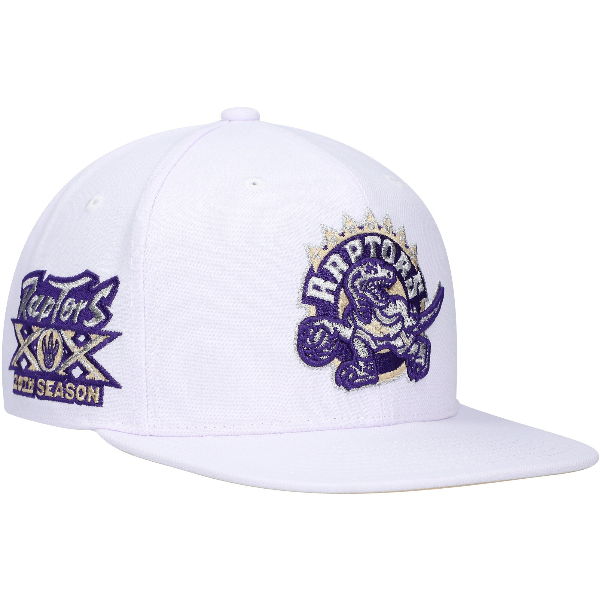 Toronto Raptors Mitchell & Ness Hardwood Classics SOUL Snapback Hat - White